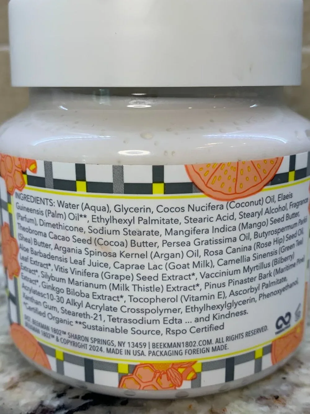 Beekman 1802 Honeyed Grapefruit Goat Milk Whipped Body Cream NWT 8oz